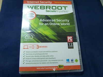 Webroot Secure Anywhere Internet Security Plus (3 Devices) Windows 8 sealed - Image 1 of 4