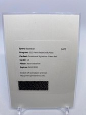 Aaron Bradshaw 23/24 Prizm Draft Picks RED Auto Redemption Sensational Signature