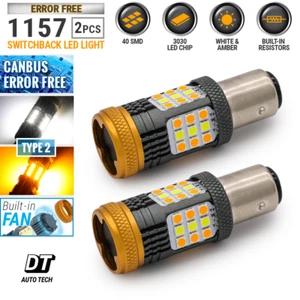 Luces traseras SYNETICUSA 1157 x 2 LED Switchback sin errores señal de giro bombilla tipo 2 - Imagen 1 de 8