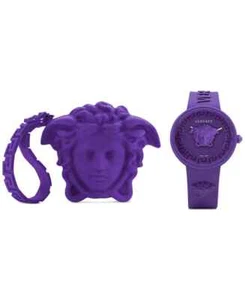 Reloj Pulsera Versace Medusa Pop Correa Púrpura Cuarzo Suizo Unisex Hombres Mujeres Se Nuevo - Imagen 1 de 7