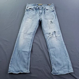 Big Star Jeans Mens 33R Blue Pioneer Bootcut Buckle Cowboy Workwear Distressed - Picture 1 of 23
