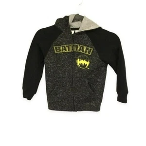 Batman Trademark Kids Unisex Zip Front Knit Hoodie Sweatshirt Size Kids 6 - Picture 1 of 6