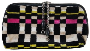 Vintage Bottega Veneta Italian Velvet Corduroy Zip Clutch Bag Cosmetic Pouch 9" - Picture 1 of 11