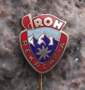 Vintage Czech Trade Union Association Socialist State Recreation Pin Badge - Picture 1 of 2