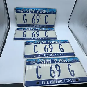 2 Paar NEW YORK - THE EMPIRE STATE NUMMERNSCHILD PAAR G 69 C C 69 G 4 Kennzeichen - Bild 1 von 3