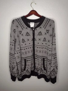 Torrid Harry Potter I'd Rather Stay At Hogwarts Sweater Christmas Cardigan 3 H - Picture 1 of 5