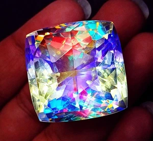 Mystic Multicolor Quarz 106,90+ ct zertifizierter loser Edelstein mit kostenlosem Geschenk - Bild 1 von 8