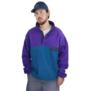Patagonia Synchilla Snap-T Fleece Pullover Mens XL Purple Blue Jacket Vtg Coat - Picture 1 of 10