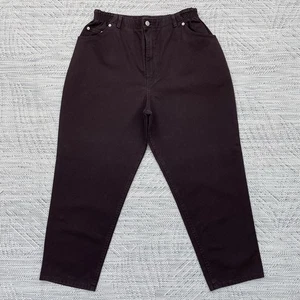 St Michael Barrel Leg Jeans Women's 34" UK 20S Brown Cotton M&S Balloon Vtg 90s - Picture 1 of 15