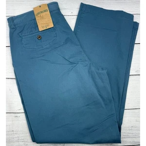 L.L. Bean Lakewashed Natural Fit Blue Chino Pants Mens 33x32 NWT - Picture 1 of 7