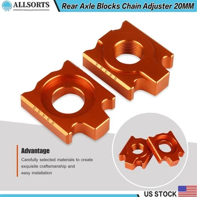 M20 Axle Blocks Adjuster Chain For KTM SX SX-F SXS EXC-G 125 250 350 450 540 — 第 1/4 张图片
