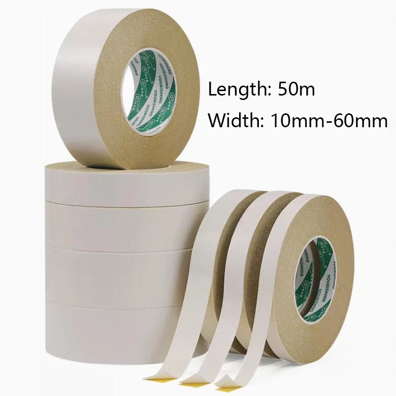 50 м желтая двусторонняя клейкая лента на масляной основе прочная липкая двусторонняя клейкая лента - Изображение 1 из 4