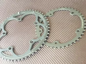 Campagnolo super Record 54/42 Road Bike 11s Chainrings 135BCD Hidden Arm Rings - Picture 1 of 8