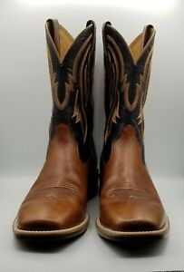ARIAT Men's Plano Gingersnap cowboy boots size 11.5 D US brown black 