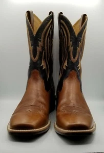 ARIAT Men's Plano Gingersnap cowboy boots size 11.5 D US brown black - Picture 1 of 12