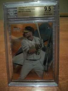 SETH BROWN 2020 Topps Finest Orange Refractors BGS GEM MINT 9.5 A's RC 25/25 - Picture 1 of 1