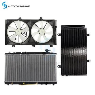 Kit de montaje de condensador de radiador y ventilador de refrigeración para Toyota Venza 2009 10 11 2012 Foto 1 de 4