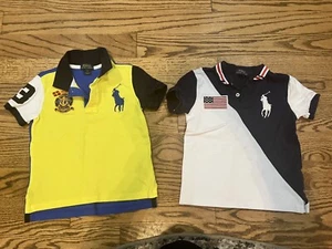 Lot Of 2 Boys Polo Shirts Ralph Lauren Big Pony Embroidered Size 5 - Picture 1 of 4