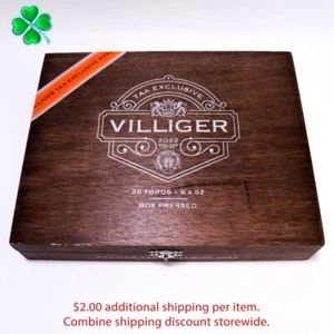 Caja de cigarros de madera vacía Villiger Toros 2022 9" x 7" x 1,75" - Imagen 1 de 10