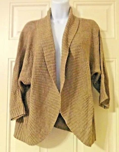 Cato Swing Cardigan Open Front Sweater Light Brown Tan Size Large 12/14 - Picture 1 of 4