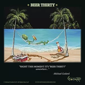 Beer Thirty ART PRINT by Michael Godard Image Size 12" x 12" - Picture 1 of 1