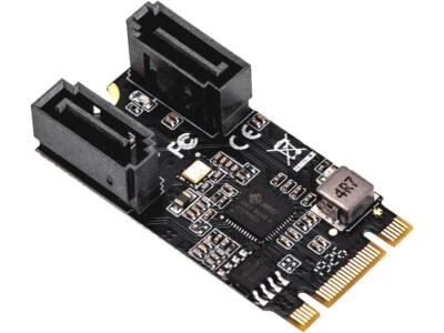 SYBA SI-ADA40149 M.2 (B+M Key) 22x42 to SATA III 2 Ports Adapter Card, Jmicro JM - Image 1 of 2