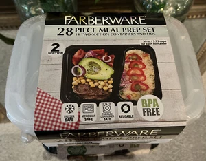 Set Of 14 Two-Section Farberware Meal Prep Set With Lids - New In Package - Picture 1 of 2