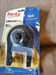 Korky Universal Flapper Black Rubber W/ Chain Seals Universal Fit Toilet (DD4) - Picture 1 of 1