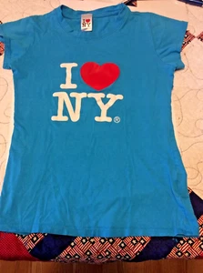 Girl’s Small Size Preowned “I Love NY”- Blue Color With Logo-Glamour Girl Co-USA - Picture 1 of 6