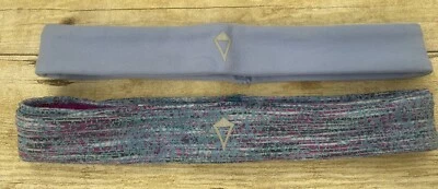 Lote 2 diademas Ivivva de Lululemon para niñas colores lisos púrpura azul Foto 1 de 3