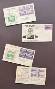StampTLC US 799 800 801 802 FDC Siegel Virgin Island Puerto Rico Hawaii Alaska - Bild 1 von 2