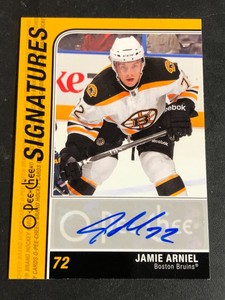 JAMIE ARNIEL 2011-12 O-Pee-Chee AUTOGRAPH Signatures AUTO Card #OS-JA Bruins