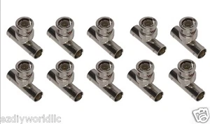 10 BNC-Stecker auf Doppel BNC-Buchse "T" Adapter Steckverbinder - Bild 1 von 2