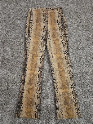 I.L.U. Pantalones De Colección Y2K Piel De Serpiente Pierna Recta Mujer Talla 3 Gótico Grunge Punk Boho Foto 1 de 4