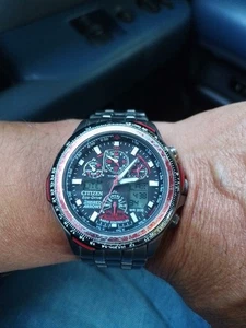 citizen eco drive red arrows Funkuhr. Akku neu  - Bild 1 von 3