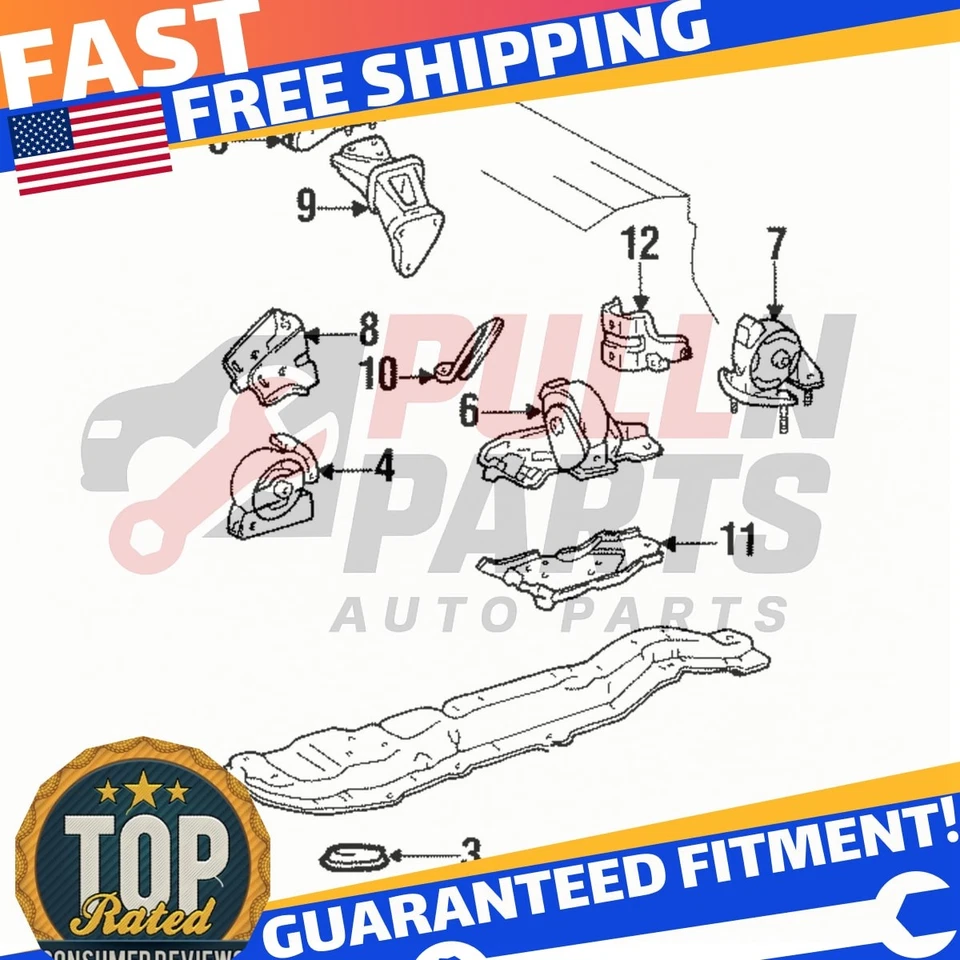 Montaje motor Toyota 1237115241 - Corolla (93-02) 1,6 L, 1,8 L y 2,0 L Foto 1 de 2