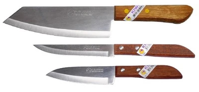 3 x Kiwi tailandés cocina cuchillo utilitario carne chef frutas verduras cuchillos Foto 1 de 4