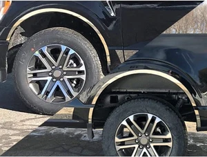 12pc. Luxury FX Polished Wheel Well Accent Trim for 2021-2022 Ford F-150 Pickup - Picture 1 of 3