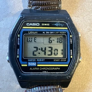 Rare 1980 Vintage CASIO W-24 A (248) MARLIN Japan KU 34mm Watch - New Battery - Picture 1 of 3