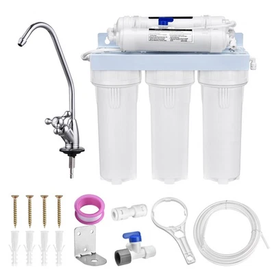 5 Stage Water Purifier UF Filter Ultra-filtration System w/ Faucet Hollow Fiber - Image 1 of 4