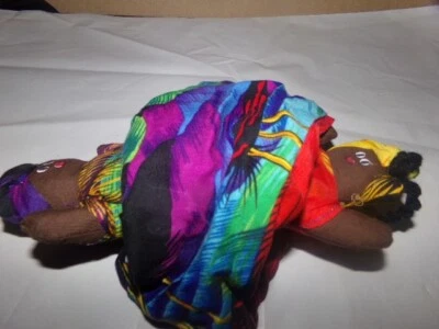 Vintage Jamaican Caribbean Rag Doll Reversible Folk Art Port Antonio Handmade - Image 1 of 4