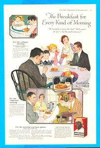 1918 WWI era Pancake mix morning breakfast antique print ad family syrup - Picture 1 of 5