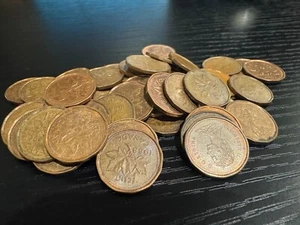 1988 ZIRKULIERT KANADA KLEINER CENT VOLLE ROLLE 50 MÜNZEN - Bild 1 von 1