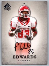 Patrick Edwards 2012 SP Authentic RC On Card Autograph #79 Houston Cougars