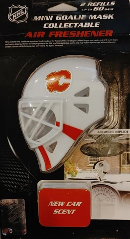 Calgary Flames NHL Replica Mini Goalie Helmet - Car & Truck - Air Freshener Cover