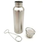 Water Bottle Cup Stainless Steel 60g Wild Survival With Hanging Hook 1pc
