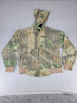 Ozark Trail Hoodie Boys Large Green Camouflage Realtree Camping Hunting Full Zip - Image 1 of 4