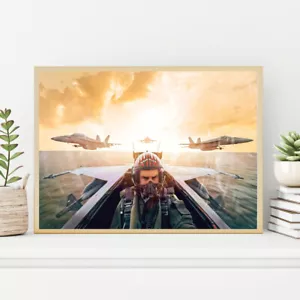 TOP GUN MAVERICK TOM CRUISE 3 - Original Dekor Wandkunst FILM POSTER LEINWAND - Bild 1 von 3
