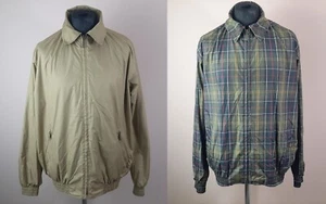 Chaqueta de golf Barbour T531 AYR reversible para hombre talla XL beige a cuadros Harrington - Imagen 1 de 16
