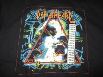 Retro DEF LEPPARD "HYSTERIA" Tour Concert (LG) T-Shirt w/ Tags - Image 1 of 2